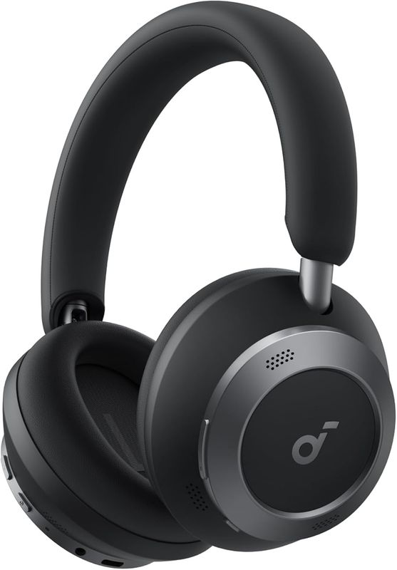 Soundcore Space One Pro Wireless Headphones – Black (A3062H11) | Adaptive ANC (Up to 98.5% Noise Reduction), Hi-Res Audio with LDAC, 3X Voice Mics, 55H Playtime, Bluetooth 5.3, App Control, Multipoint