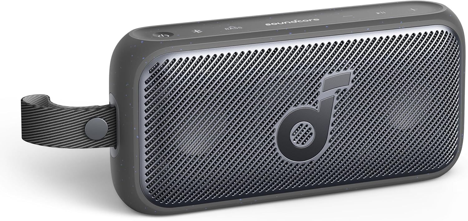 Soundcore Motion 300 Portable Bluetooth Speaker – 30W Wireless Hi-Res Audio, SmartTune Adaptive EQ, BassUp, IPX7 Waterproof, 13H Playtime, Bluetooth 5.3, Detachable Strap, App Control, TWS Pairing
