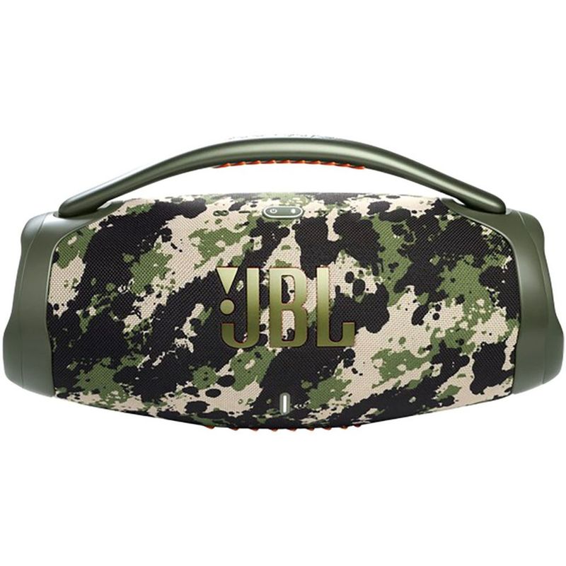 JBL Boombox 3 Squad – Portable Bluetooth Speaker with Powerful Bass, 3-Way Speakers, IP67 Waterproof &amp; Dustproof, 24H Battery, Powerbank, PartyBoost – Camouflage Design