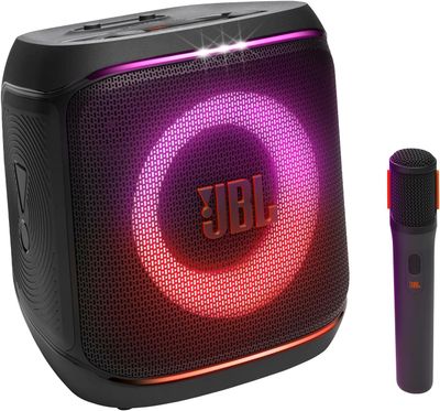 JBL PartyBox Encore 2 Portable Bluetooth Speaker with Wireless Mic and AI Boost, 15H Battery, Dynamic Lights, Auracast, Karaoke &amp; Guitar Input, IPX4...