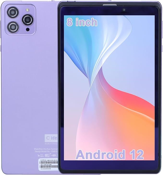 C Idea CM818 Android Tablet, 8&quot; HD Screen, 4GB + 64GB, 4G LTE, WiFi, Dual Camera, Slim Design