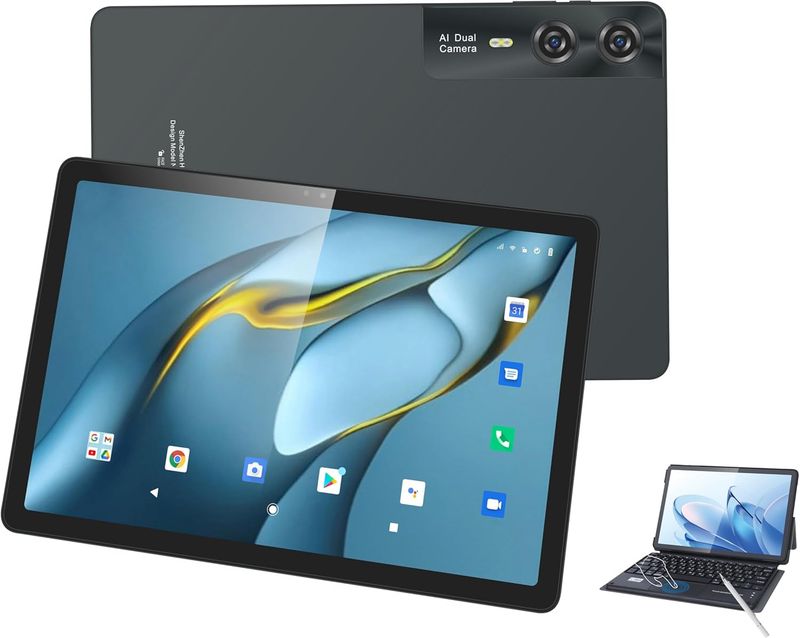 C idea 10.95&quot; Smart Tablet CM11000 Plus, Android 14 Kids Computer Tab, Touchpad Wireless Keyboard and Stylus, Dual SIM 5G LTE WiFi, Zoom &amp; Tiktok Supported with Protective Cover
