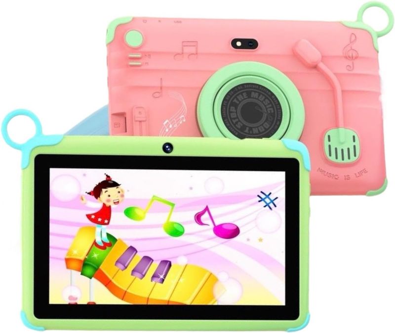 Modio M66 Kids Tablet, 7-inch HD Display, 4GB RAM 128GB Storage, Dual Camera, 5G WiFi, 3000mAh Battery