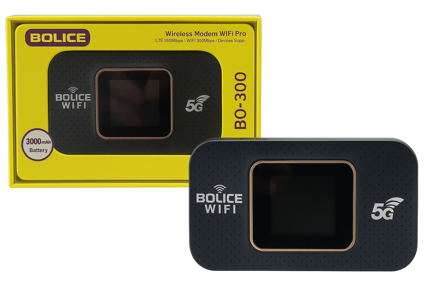 Bolice BO-300 Wireless Modem WiFi Pro – 5G, 3000mAh Battery, Portable Router