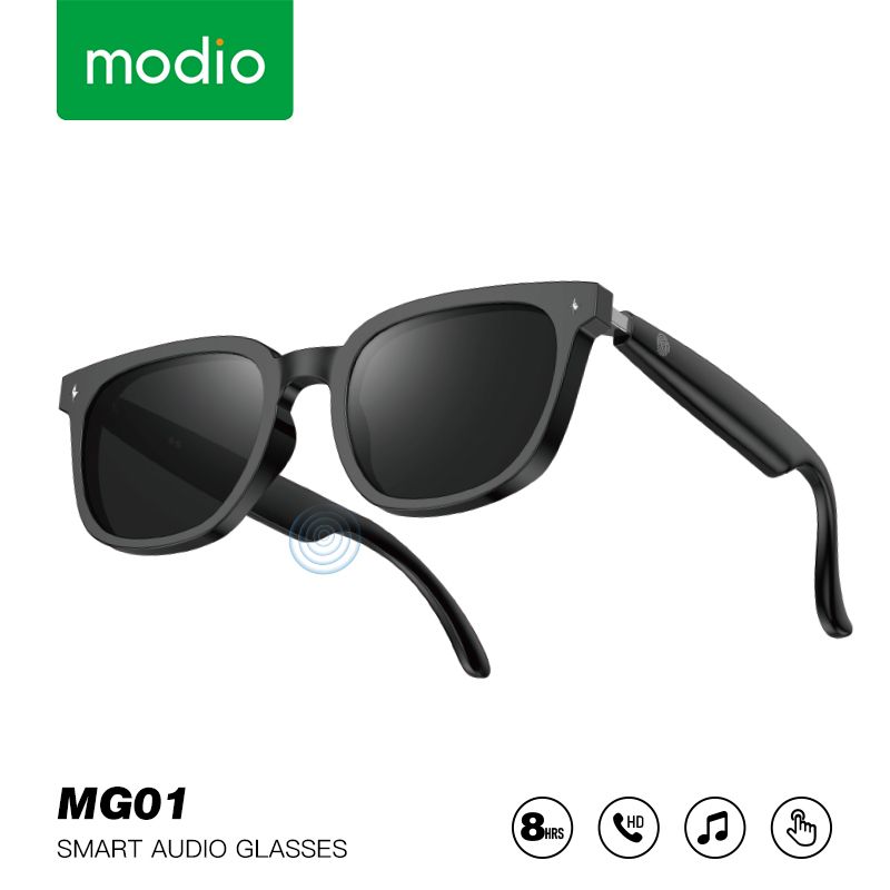 Modio MG01 Smart Audio Glasses – Bluetooth 5.3, Blue Light &amp; UV Protection, Lightweight Design