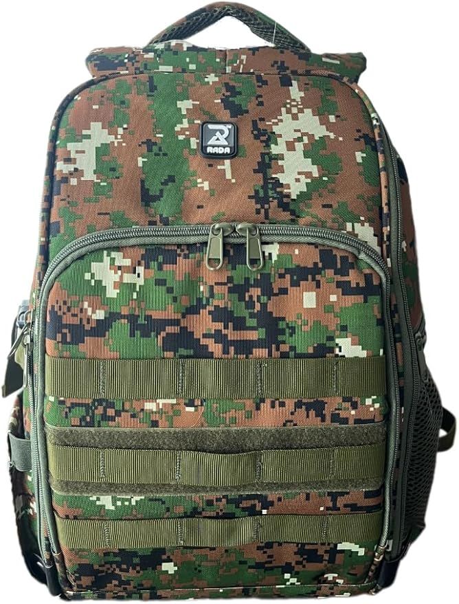 RADALIFESTYLE Rada Camera Backpack With Customizable Padded Dividers &amp; Tripod Holder With 15.6 Inch Laptop Compartment