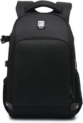 RADALIFESTYLE CAMERA BACKPACK WITH CUSTOMIZABLE PADDED DIVIDERS &amp; TRIPOD HOLDER WITH 15.6 INCH LAPTOP COMPARTMENT &amp; WEATHER-RESISTANT.