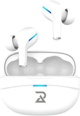 Radalifestyle Air 7 Bluetooth Earbuds, 20hrs Playtime, ENC, 13mm Drivers, TWS, Bluetooth v5.3, Low Latency Mode, Touch Control, IPX5 Waterproof, 2 Mics for Clear Calls (White)
