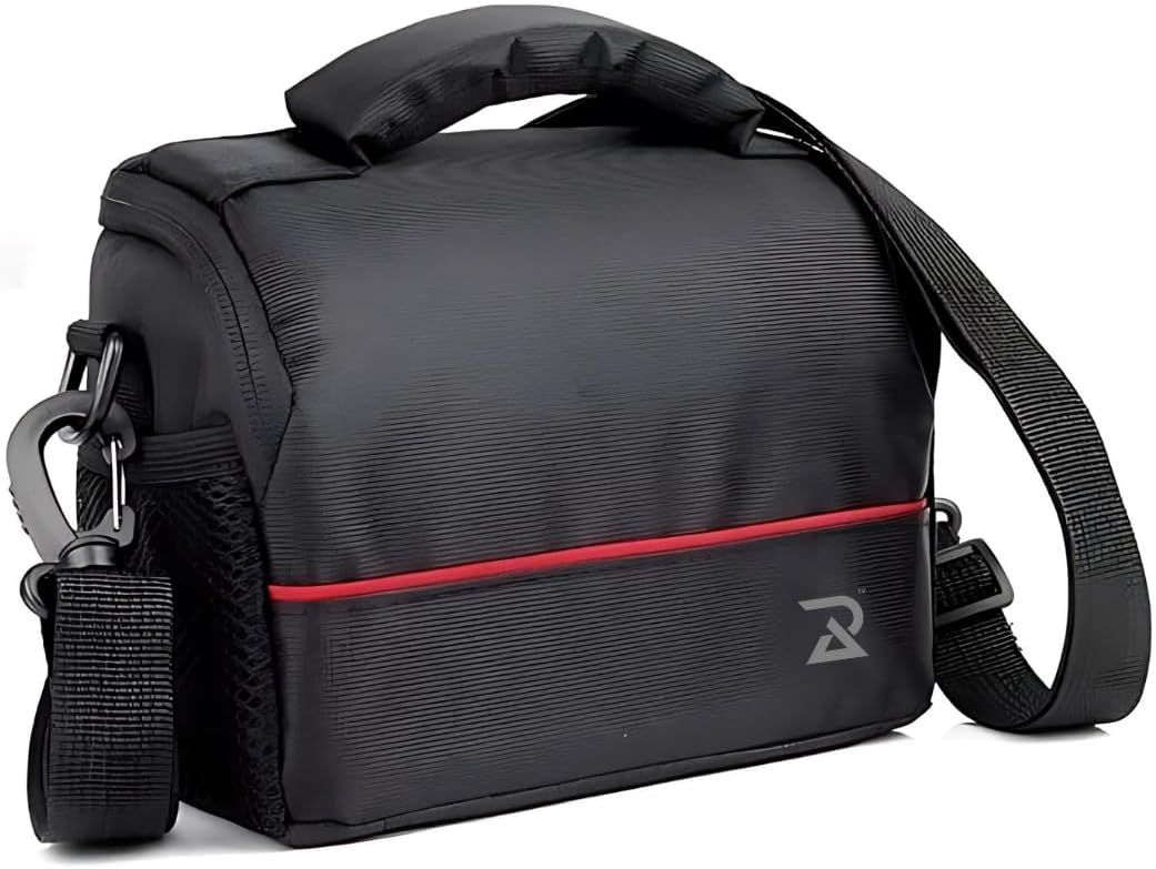 RADALIFESTYLE CAMERA CASE SHOULDER BAG WITH PADDED FOAM COMPARTMENTS AND FIXING BAND TO HOLD TRIPODS WITH INCREASED INTERIOR CAPACITY.