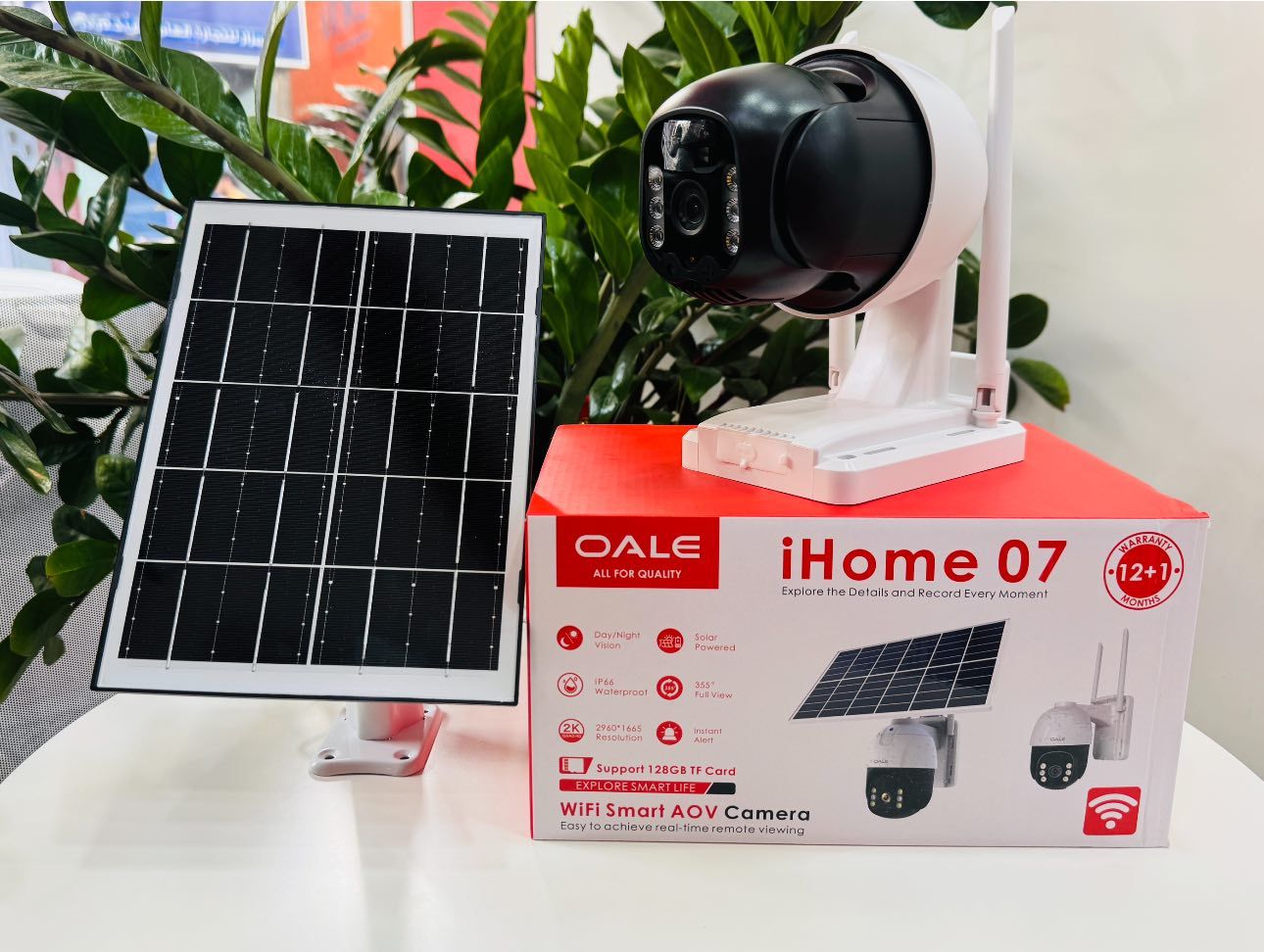 OALE iHome 07 Solar-Powered Smart Security Camera – 4G/5G LTE, 2K HD, 360° View, Night Vision &amp; Motion Detection