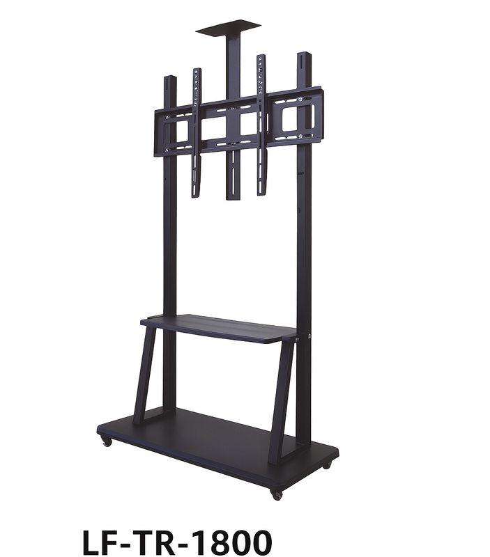 Siltron LF-TR-1800 – Heavy-Duty Mobile TV Stand with Adjustable Shelf, Fits 60″–100″ Displays, 90kg Capacity, VESA 200x200mm–1000x600mm, 4 Lockable Caster Wheels for Easy Movement