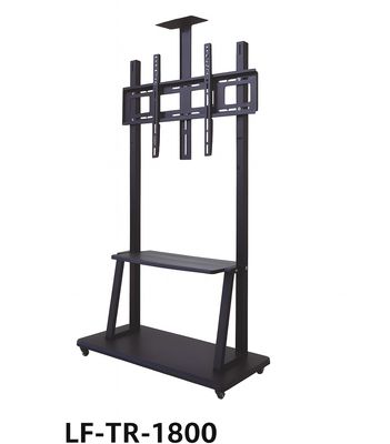 Siltron LF-TR-1800 – Heavy-Duty Mobile TV Stand with Adjustable Shelf, Fits 60″–100″ Displays, 90kg Capacity, VESA 200x200mm–1000x600mm, 4 Lockable Caster Wheels for Easy Movement