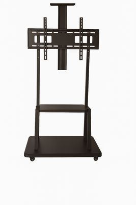 Siltron LF-TR-1700 Heavy-Duty Mobile TV Stand with Shelf &amp; 4 Lockable Wheels – Fits 40″–75″ TVs, 60kg Capacity, VESA 200x200 to 610x410mm