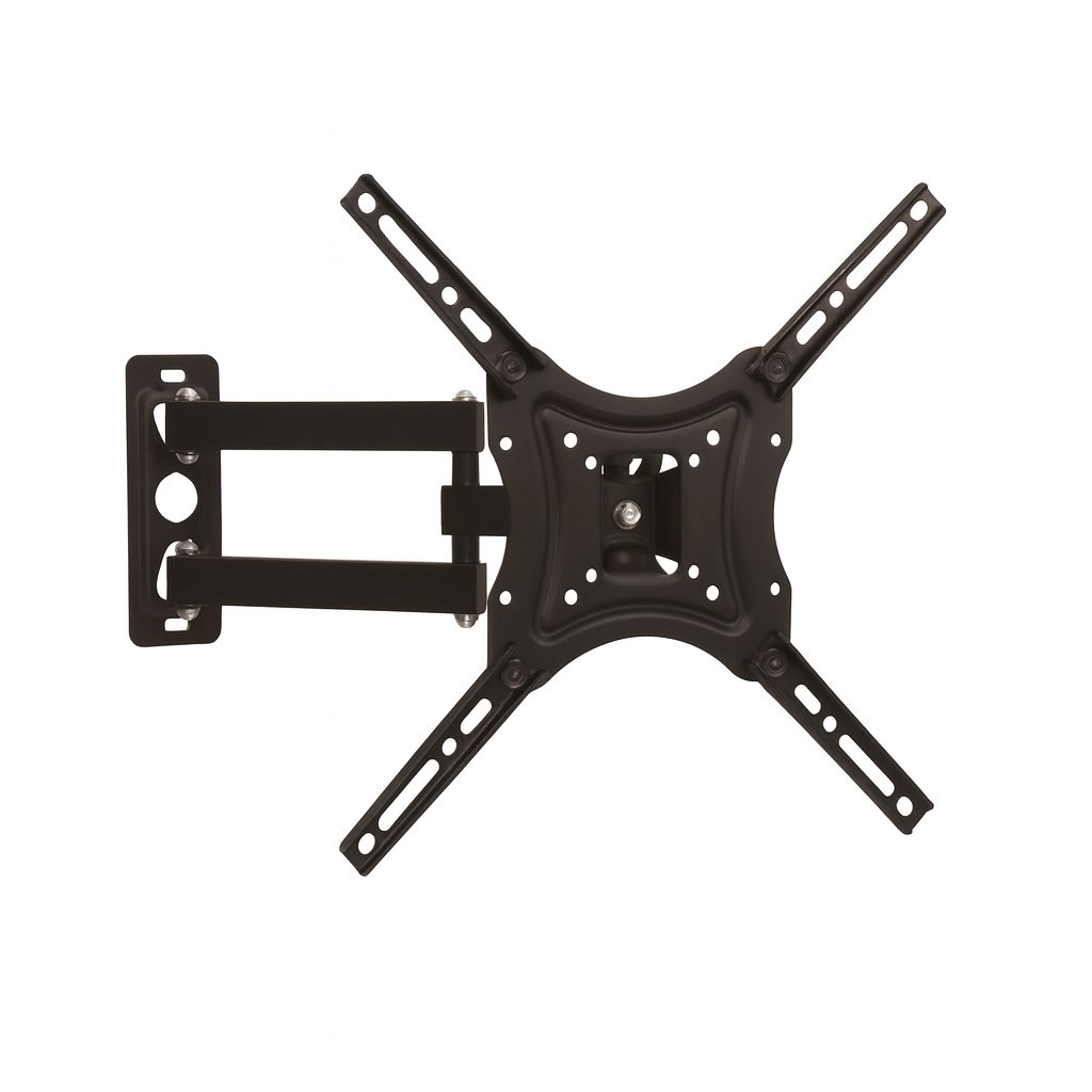 14–55″ LF-LCD-117-B-2 TV Wall Mount – 180° Swivel, ±15° Tilt, 80–460 mm Wall Distance, 50 kg, VESA 400×400