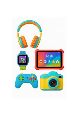 Kids Tech Collection – Colorful Headphones, Tablet, Smartwatch, Camera &amp; Gaming Gadgets