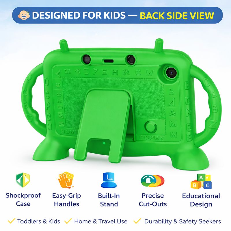 Modio M56 Kids Tablet, 7 Inch Android, 5G WiFi, 4GB RAM, 128GB ROM, Dual Camera, 2500mAh Battery, And More Gifts
