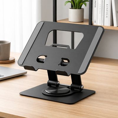 Adjustable Tablet Stand – Foldable Aluminum Holder for iPad, Samsung, Android Tablets &amp; Smartphones .