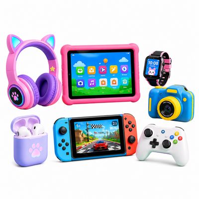 Kids Tech Collection – Colorful Headphones, Tablet, Smartwatch, Camera &amp; Gaming