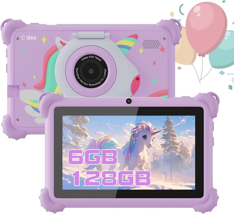 C idea CM88 Kids Tablet | Android 15 | 8GB RAM 256GB ROM (512GB TF) | HD IPS Eye Protection Display