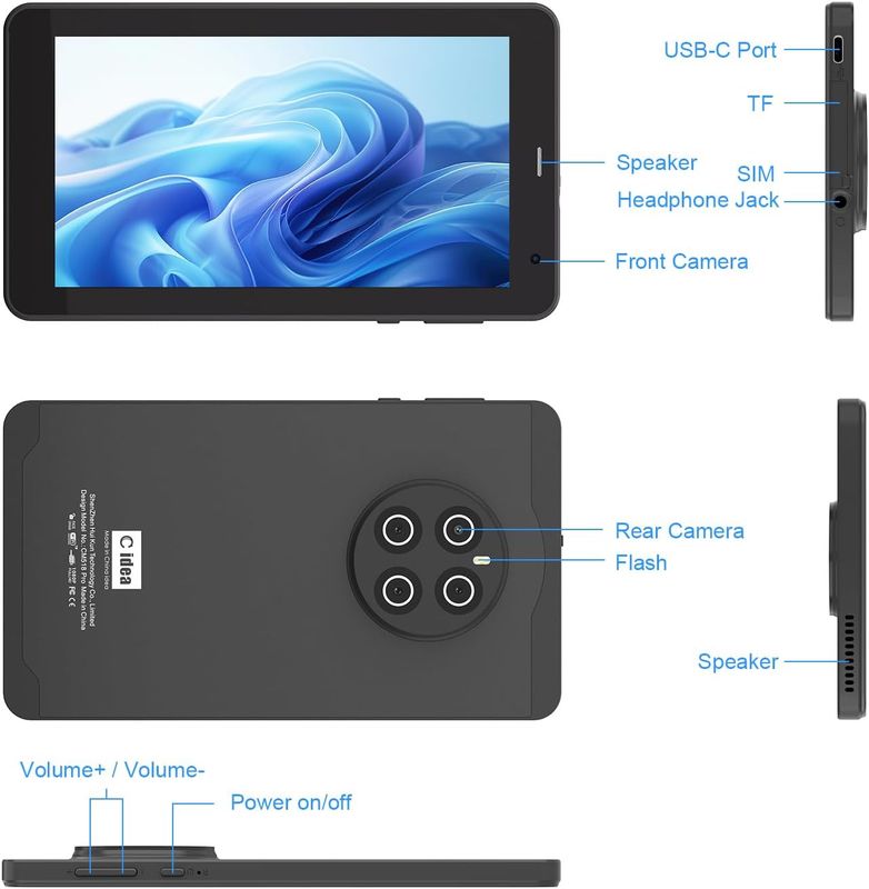 📱 C Idea 7” Android 13 Tablet | 8GB + 512GB | SIM + WiFi | Stylus &amp; Case Included | CM518 Pro