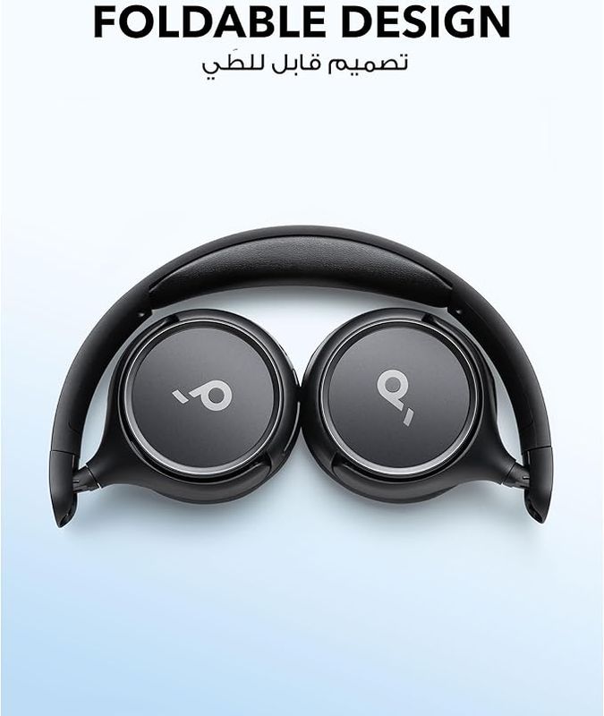 Anker Soundcore H30i Wireless On-Ear Headphones, 70H Battery, BassUp, Bluetooth 5.3 – Black