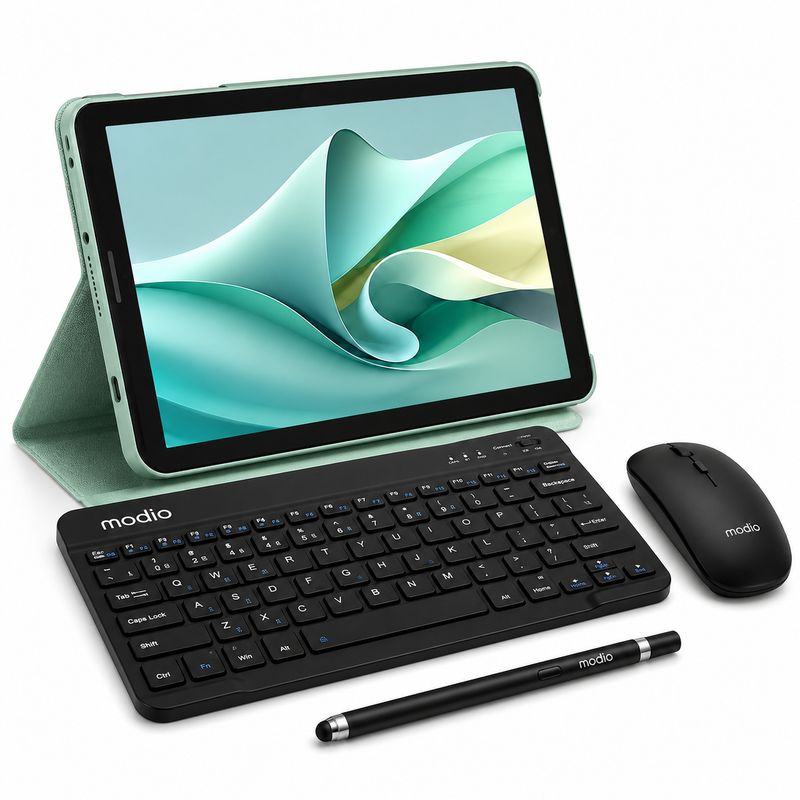 Modio M129 Tablet PC 8 Inch HD IPS Display | 8GB RAM + 512GB ROM  | 4000mAh Battery | Dual SIM | 5MP Front + 13MP Rear Camera |Keyboard, Mouse