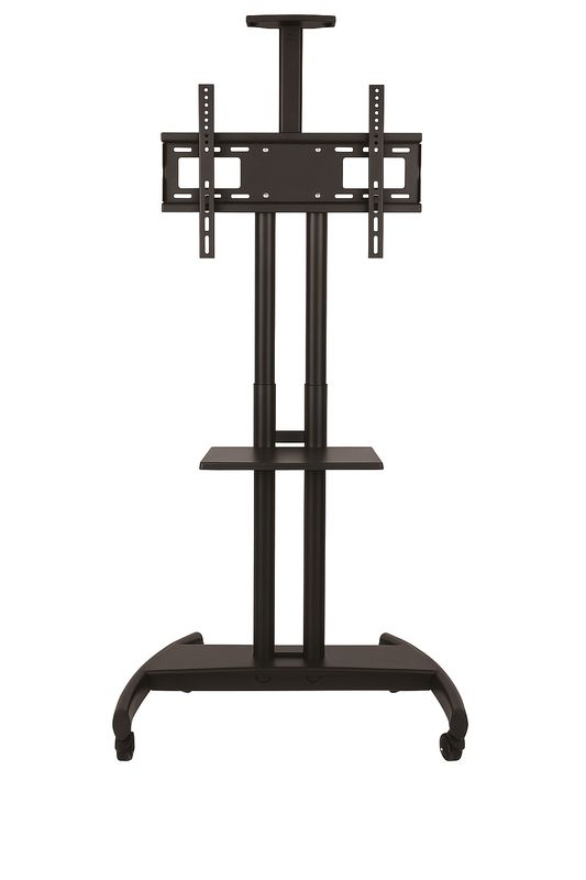 Siltron Heavy-Duty Mobile TV Stand with Adjustable Height &amp; Integrated Speaker Shelf – Fits 32″–75″ TVs, 60kg Capacity, VESA 600x400mm