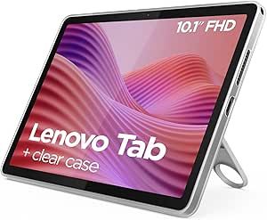 Lenovo Tab TB311FU MediaTek Helio G85 4GB RAM 128GB SSD WiFi 10.1" WUXGA Android 14 Tablet - Luna Grey + Clear Case[TB-ZAEH0026AE]