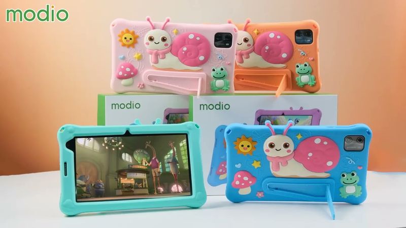 Modio M750 Kids Tablet 7 Inch HD IPS Display | 6GB RAM + 256GB ROM | 4000mAh Battery | Dual Camera | WiFi + SIM Support