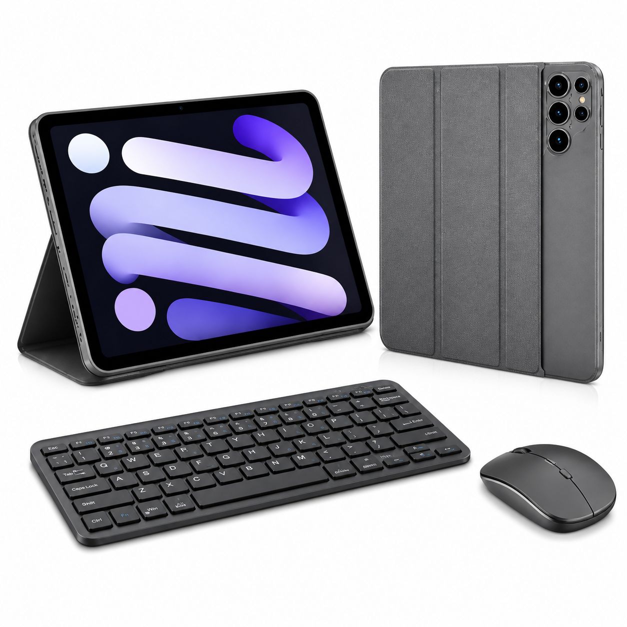 Oteeto Tab 90 Android Tablet 10 Inch FHD IPS, 8GB RAM 512GB ROM, 6000mAh Battery, Dual SIM Calling, WiFi Tablet with Keyboard, Mouse, Case &amp; Screen Protector