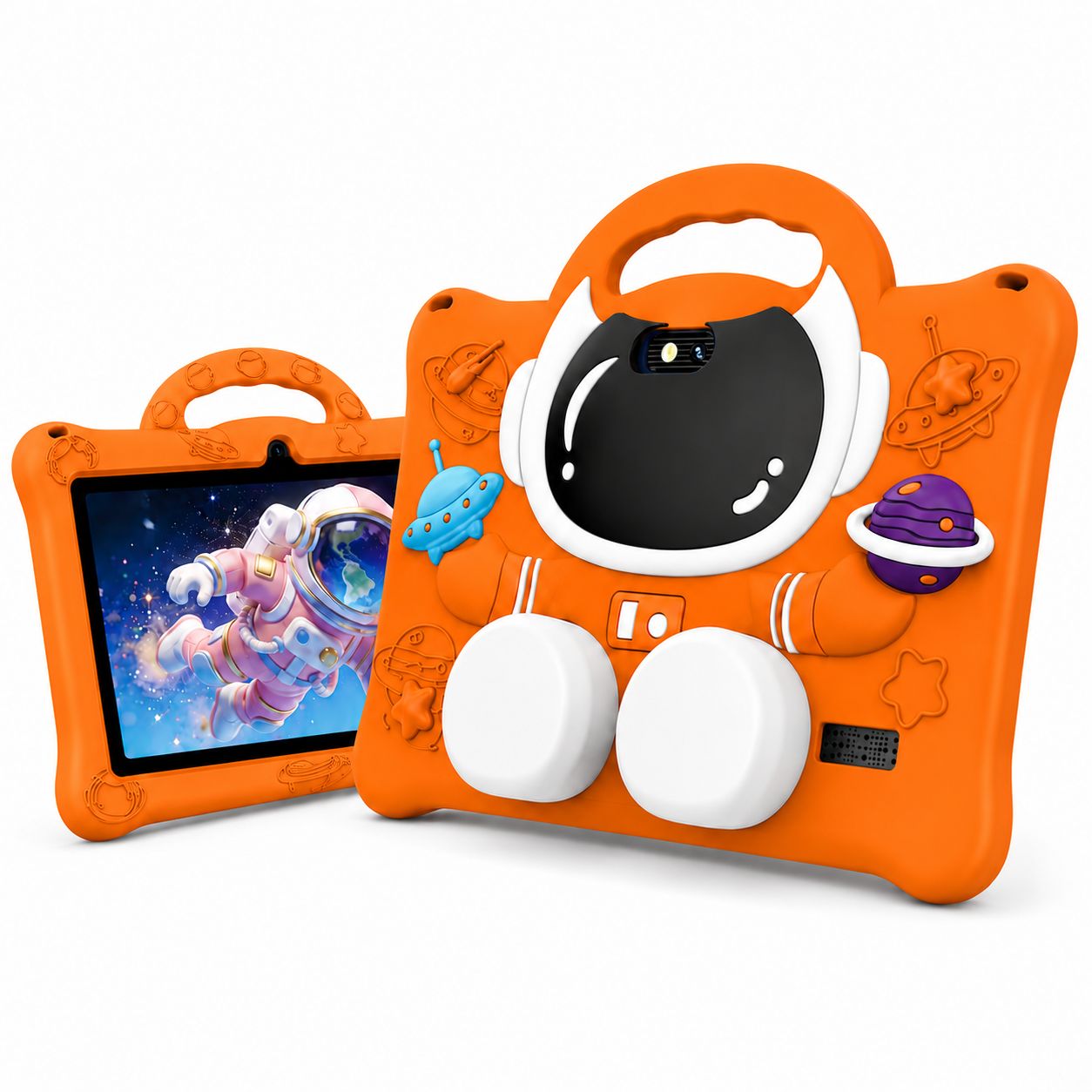 Telzeal P605 Tablet 7 Inch HD Display, 6GB RAM 256GB ROM, Android 15, 3000mAh Battery, 5G WiFi, Dual Camera, Shockproof Protective Case with Handle