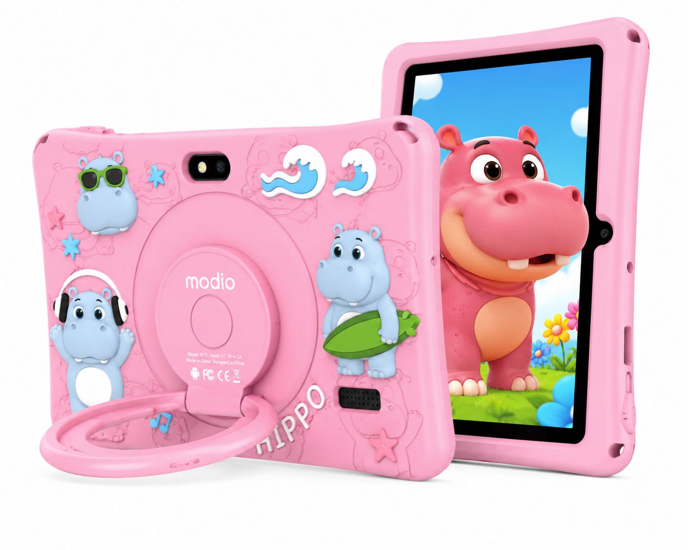 Modio M77 Kids Tablet 7 Inch HD IPS Display, 6GB RAM 256GB ROM, Android 15, 3000mAh Battery, 5G WiFi, Shockproof EVA Case