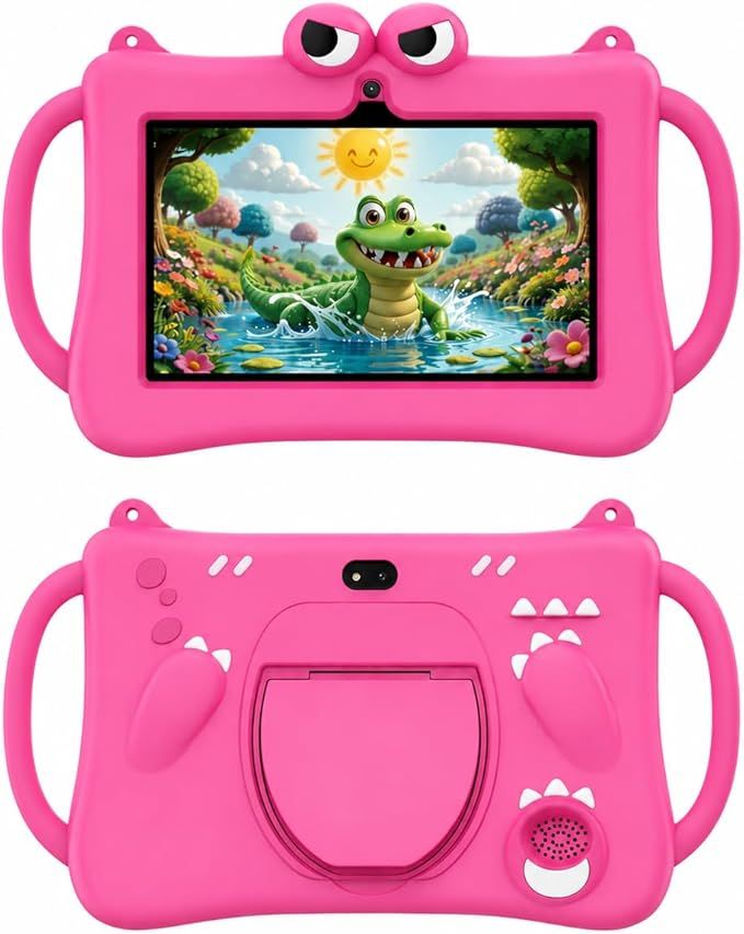 Telzeal P604 Kids Tablet 7 Inch HD Display, 6GB RAM 256GB ROM, Android 13, 3000mAh Battery, 5G WiFi, Dual Camera