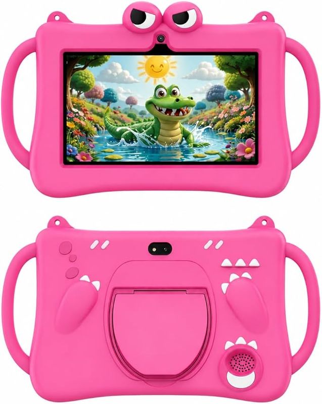 Telzeal P604 Kids Tablet 7 Inch HD Display, 6GB RAM 256GB ROM, Android 13, 3000mAh Battery, 5G WiFi, Dual Camera