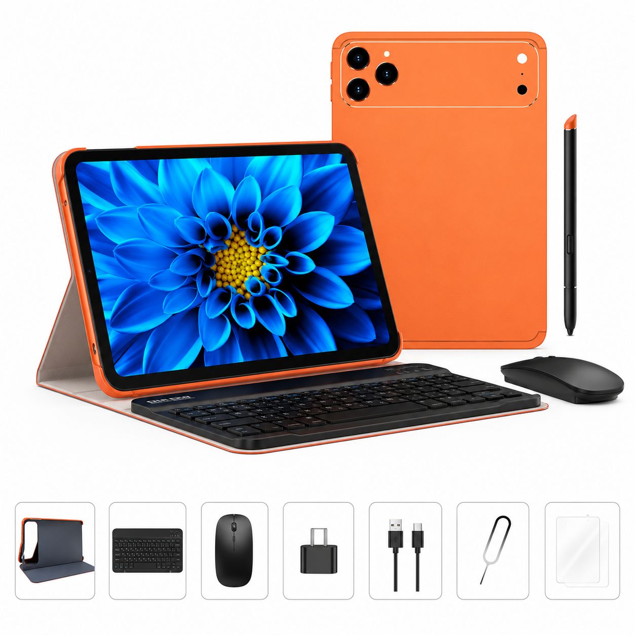 M48 Android 15 Tablet 10.1-Inch HD , 12GB RAM + 512GB ROM, 10000mAh , Dual SIM, 8MP Front , 20MP Rear Camera,