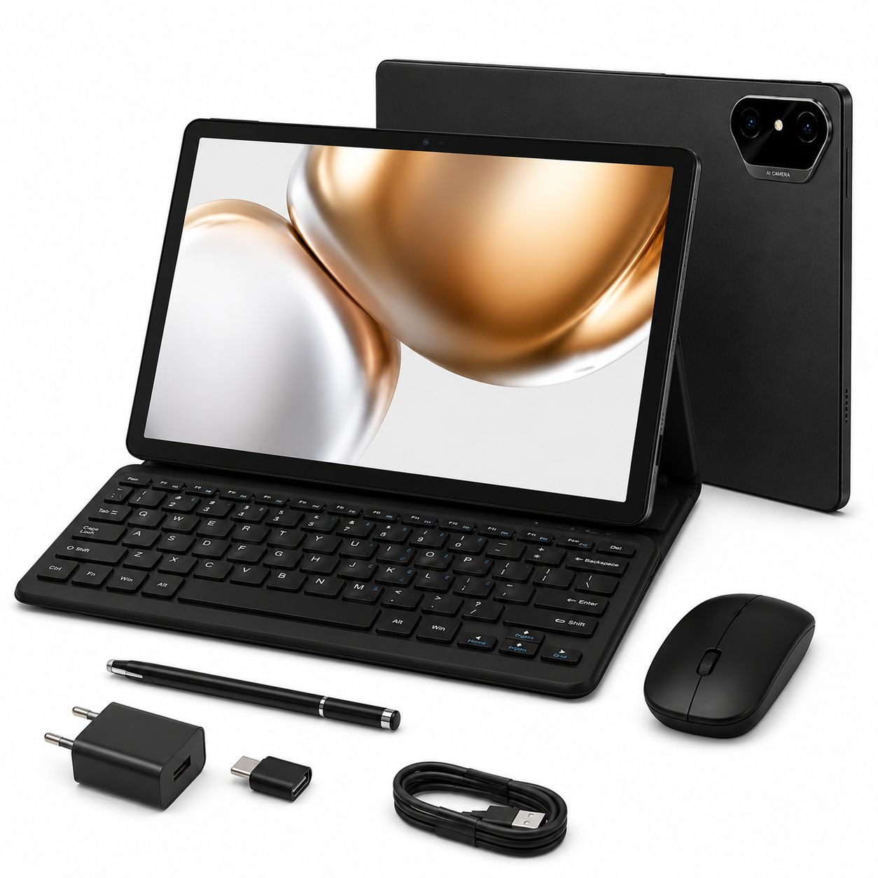 M42 10.1 Inch IPS Android Tablet, 8GB RAM + 512GB Storage, Dual SIM 4G LTE, 10000mAh Battery.