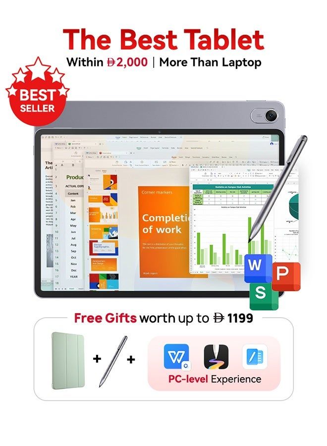 MatePad 11.5 Tablet PaperMatte Edition Gray 11.5-inch 8GB RAM 256GB Wifi with HUAWEI Notes + FOC - Middle East Version