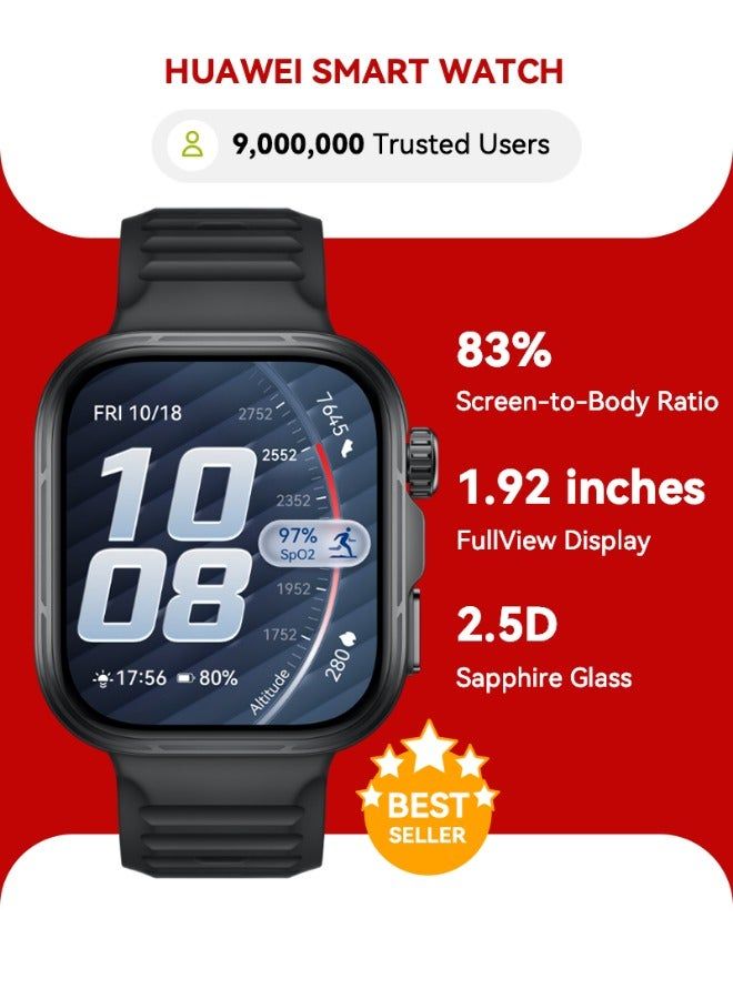 WATCH FIT 5 Pro Smartwatch, 44.5mm FullView Display, iOS &amp; Android, upto10 Days Battery Life, Golf, Health Management, Sleep &amp; Heart Monitor, ECG, NFC, Mini Work-out, Black