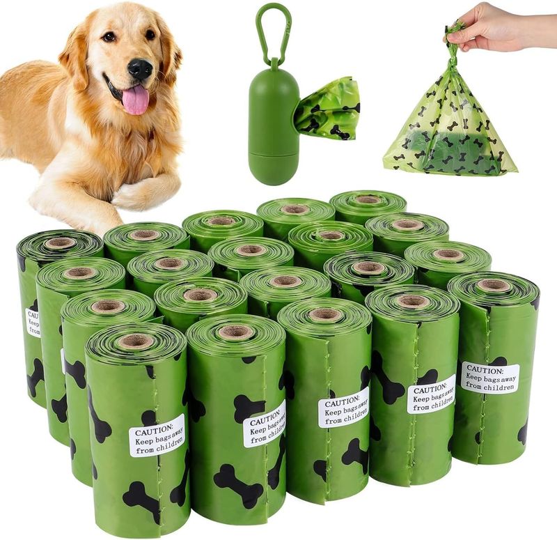 Brandtech 60Rolls-900pcs Dog Poop Bags Pet Dog Supplies for Dogs include 1pcs Green Adjustable Dispenser，Extra Thick and Strong, 100% Leak Proof, Biodegradable Waste Bag: Buy Online at Best Price in