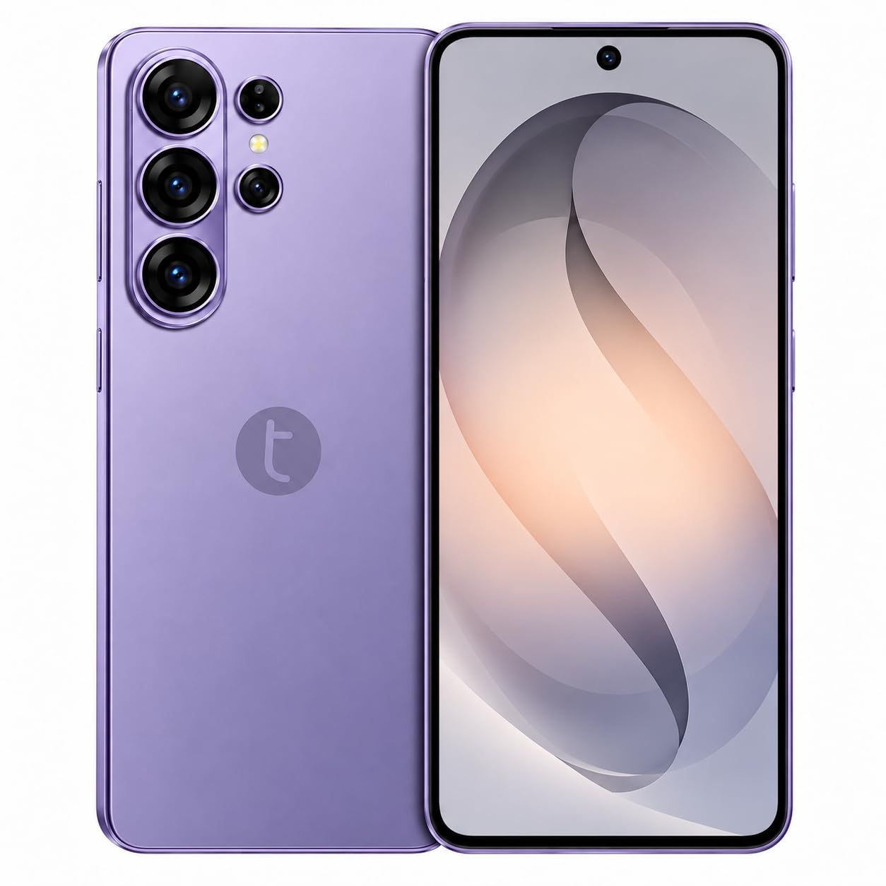 Oteeto M26 Ultra Smartphone, 6.73-inch INCELL Display, 8GB RAM, 128GB Storage, Android 16, 5000mAh Battery, 13MP Rear &amp; 5MP Front Camera, Quad-Core 2.0GHz, with Case &amp; Screen Protector, Colour: Purple