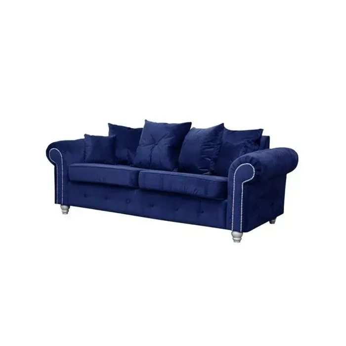 Ashwin 3 Seater Plush Velvet Sofa