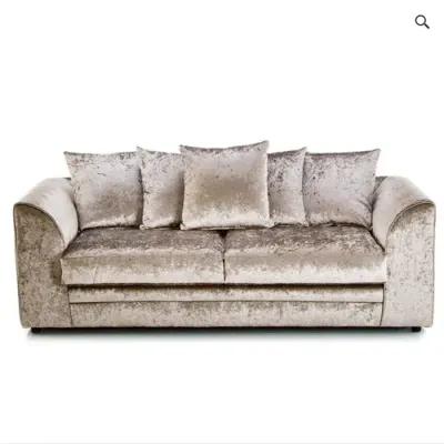 Crystal Crushed Velvet 3 Seater Sofa