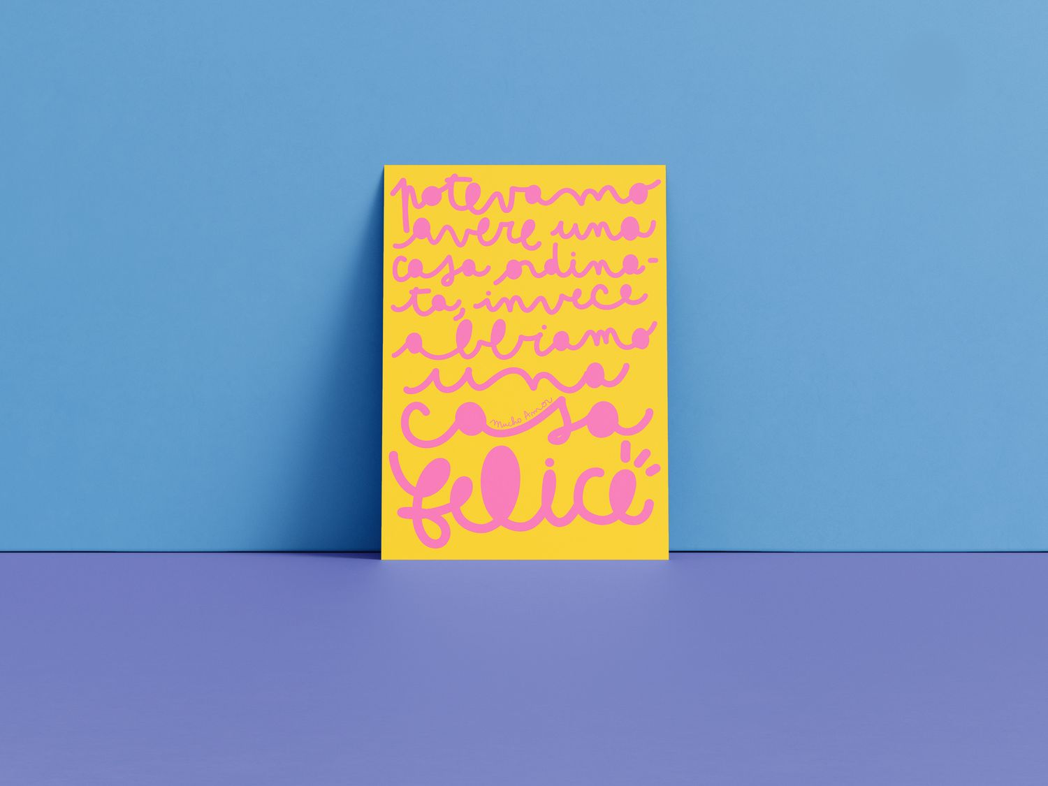 Potevamo avere una casa ordinata invece...