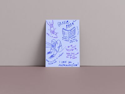 Amorino di Mucho Amor con la frase "grazie papà", biglietto in carta riciclata