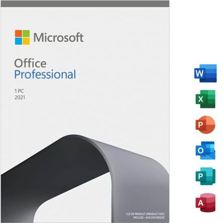 Microsoft Office Professional Plus 2021 (PC) Licence officielle Microsoft valide à vie. (sans abonnement)