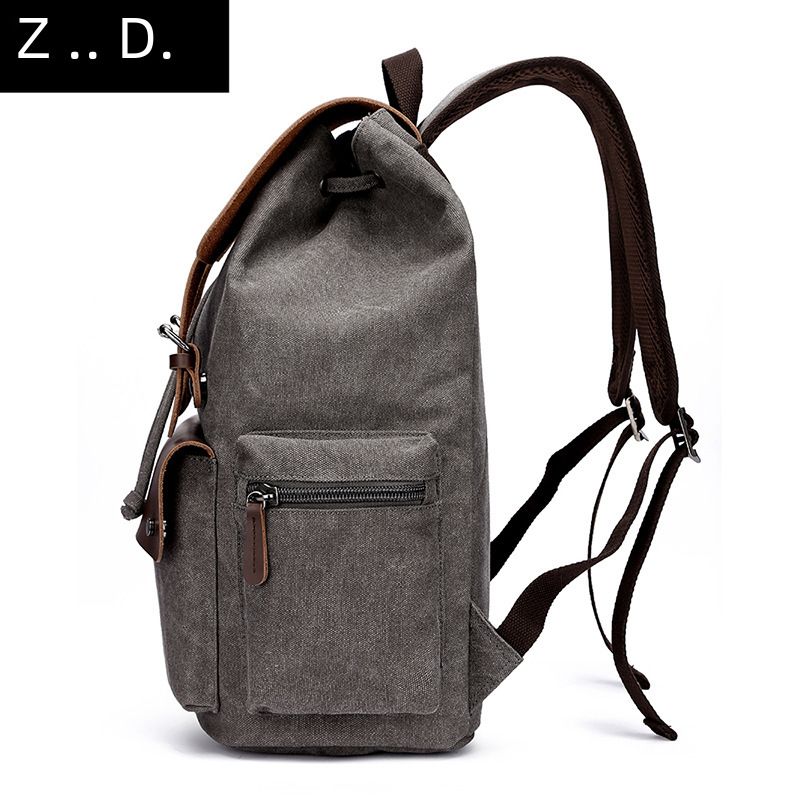 Sac à dos d'ordinateur à double épaule en toile décontracté adapté aux hommes femmes étudiants Bookbag Sac à dos d'ordinateur à double épaule en toile décontracté adapté aux hommes femmes étudiants Bookbag