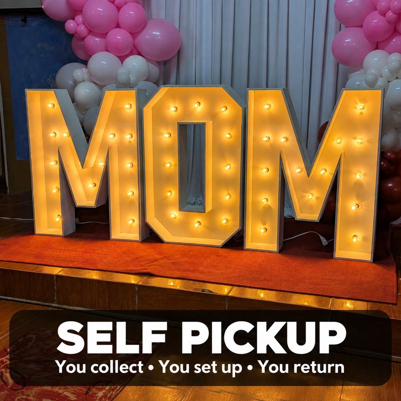 Lit Marquee Letters Rental - Self Pickup