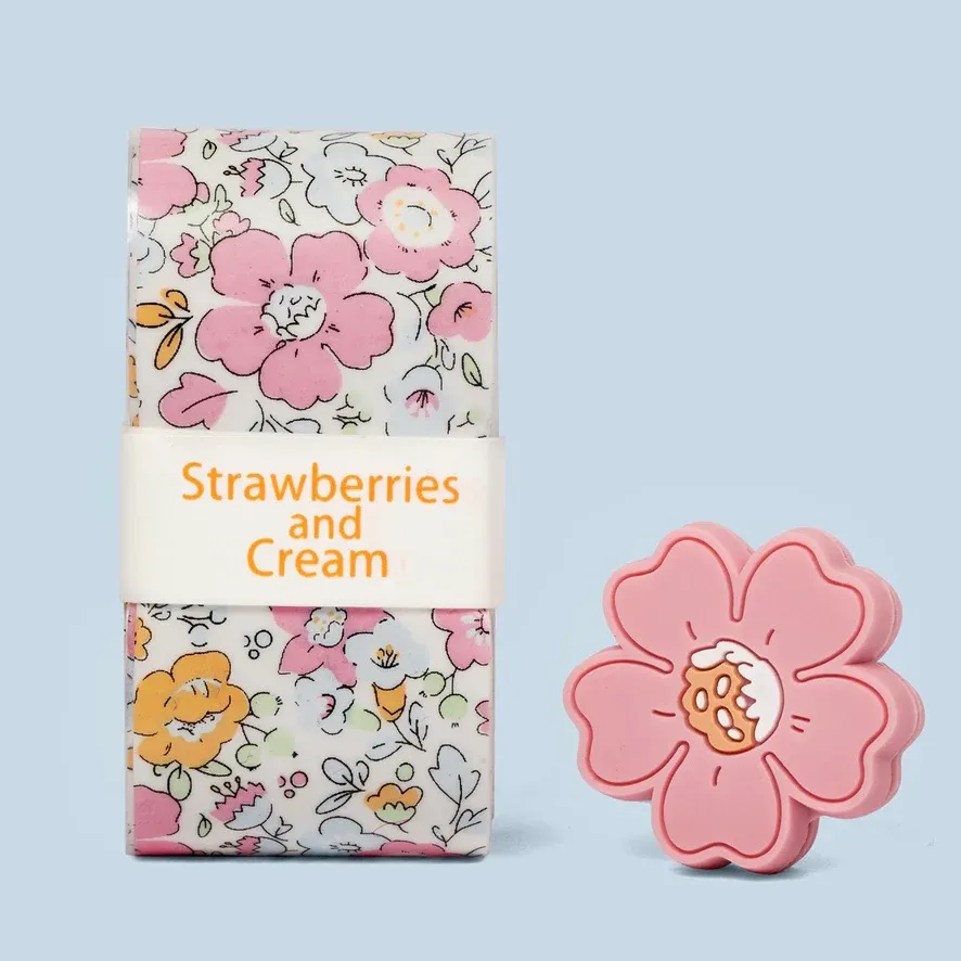 Strawberries &amp; Cream Tennis Overgrip &amp; Dampner Set - Dry, Color: Pink - PGP