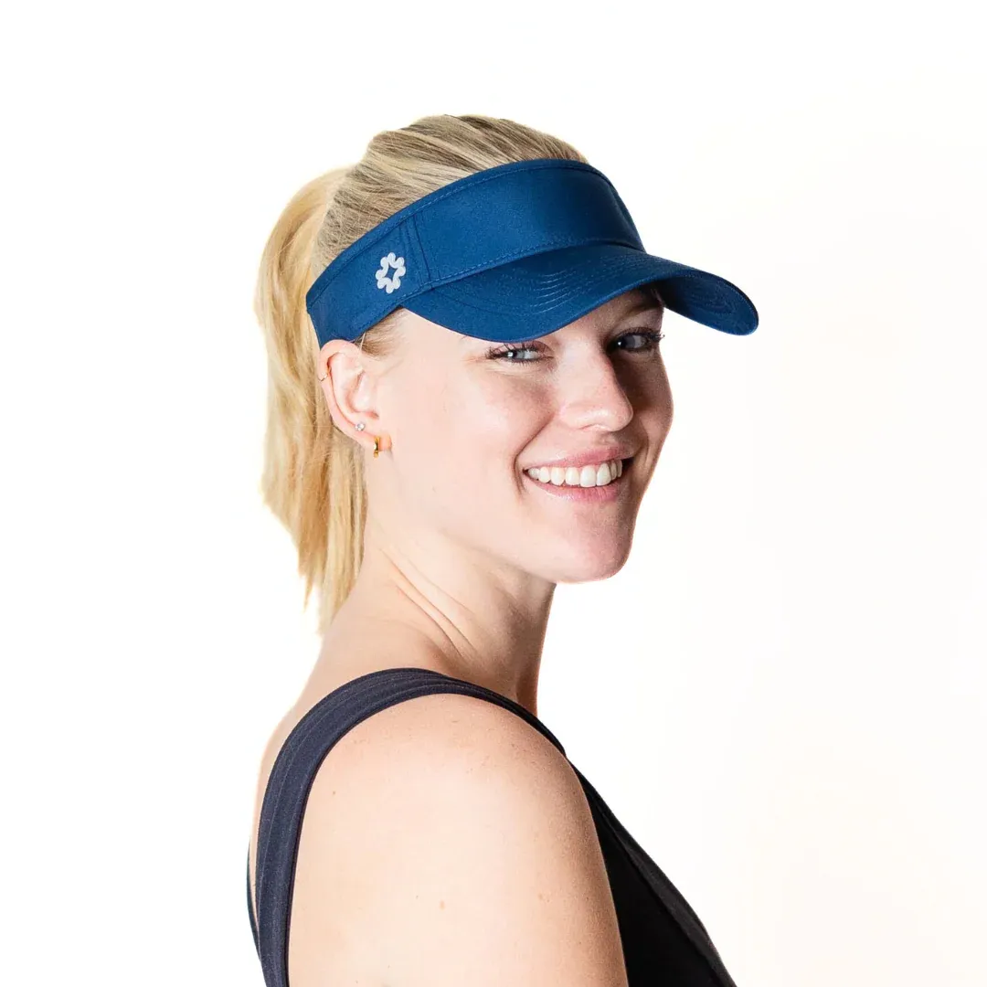 Vimhue Velco Strap Visor, Attribute: True Navy