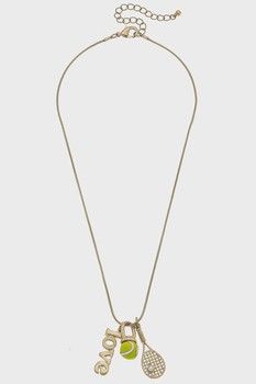 Canvas Style Justine Tennis Charm Necklace